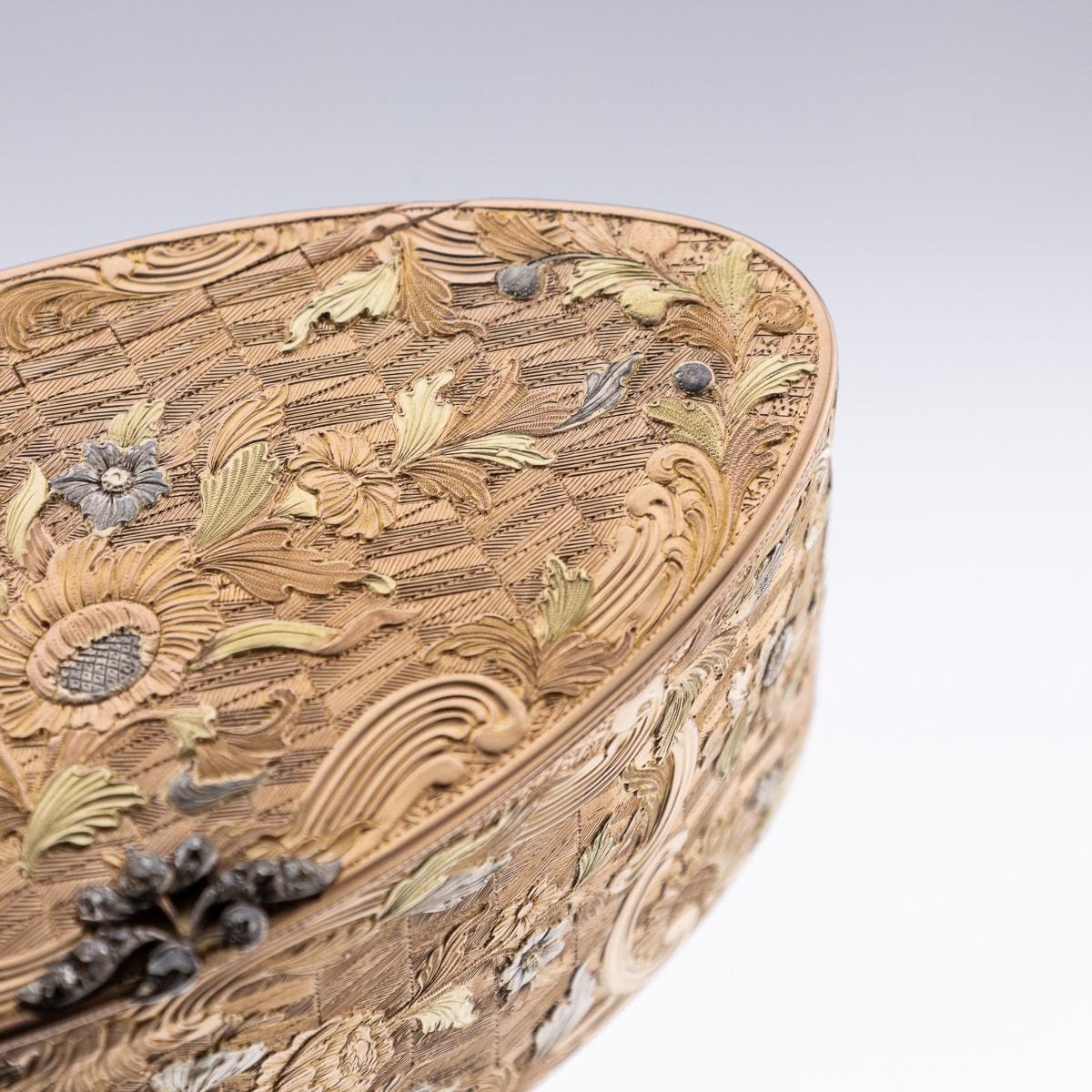 Antique 18th Century French Three-Colour 18K Gold Snuff Box c.1780 6