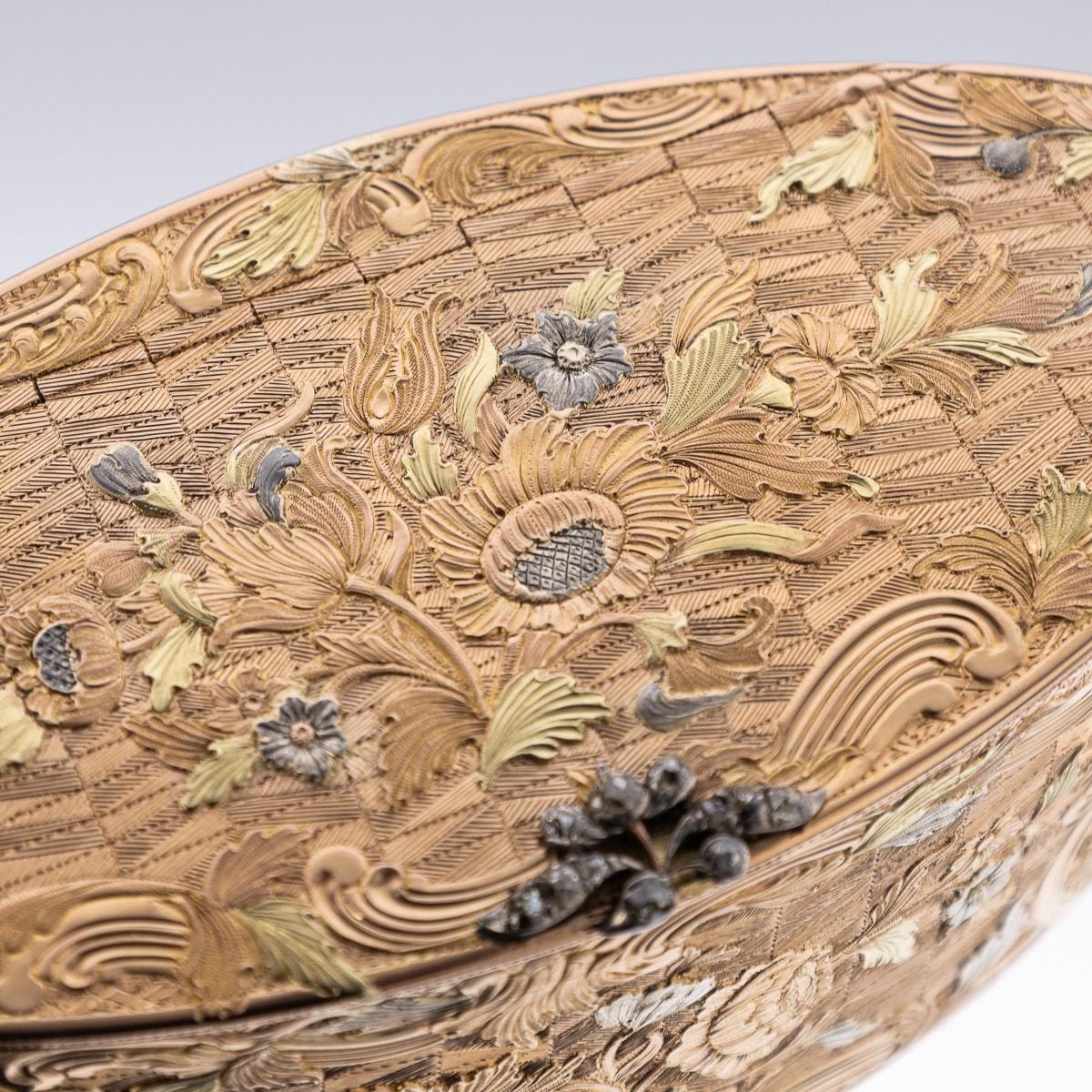 Antique 18th Century French Three-Colour 18K Gold Snuff Box c.1780 7