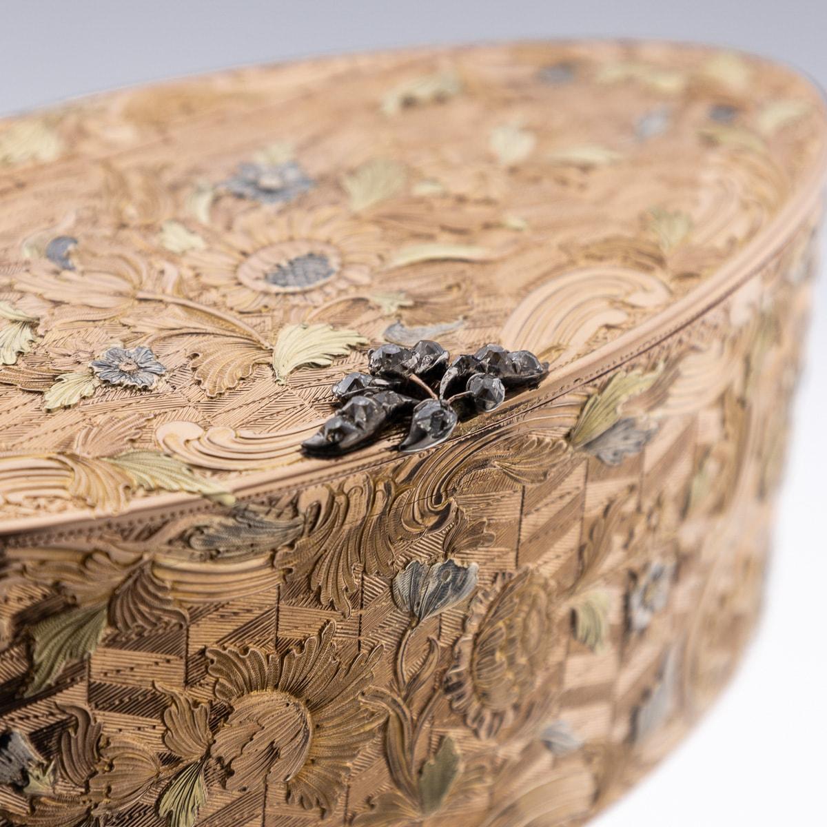 Antique 18th Century French Three-Colour 18K Gold Snuff Box c.1780 9