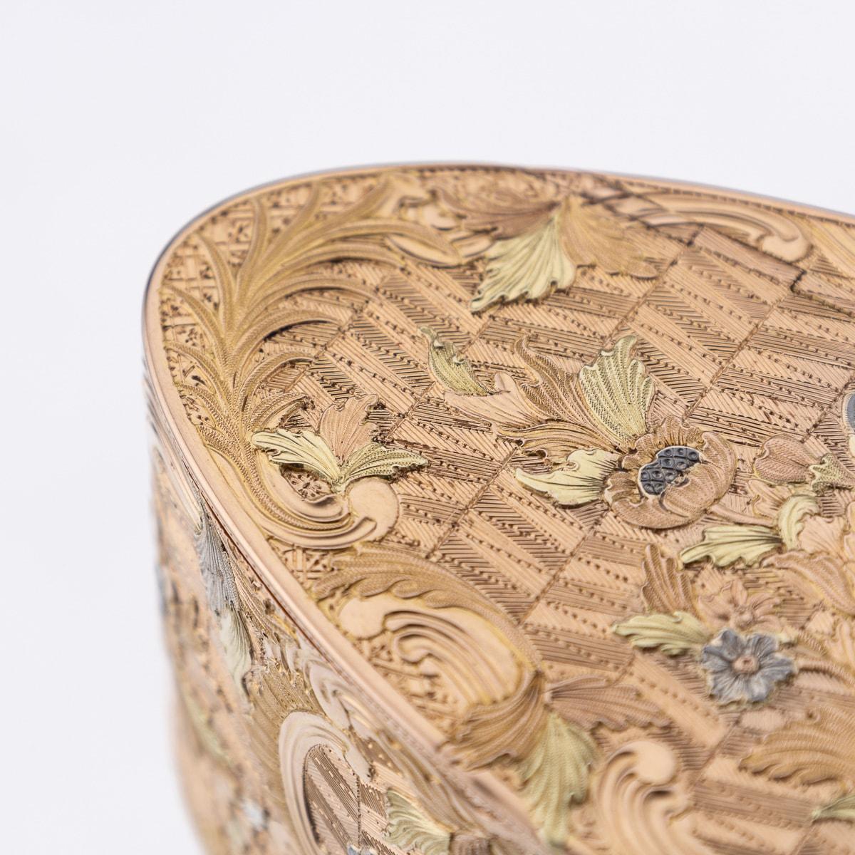 Antique 18th Century French Three-Colour 18K Gold Snuff Box c.1780 10