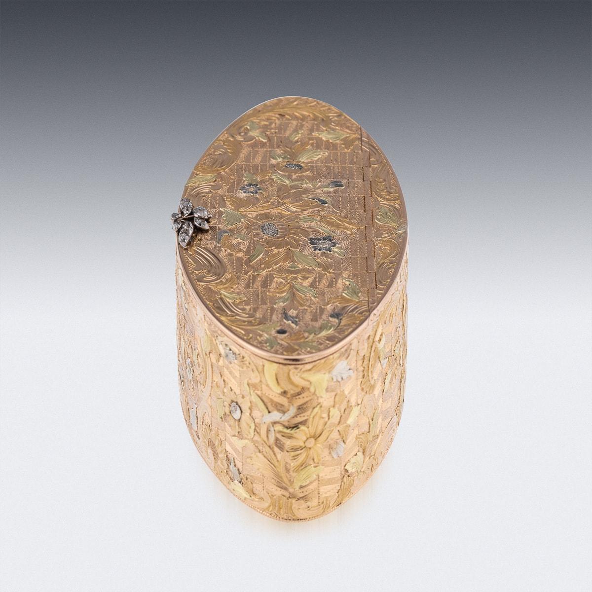 Louis XVI Antique 18th Century French Three-Colour 18K Gold Snuff Box c.1780