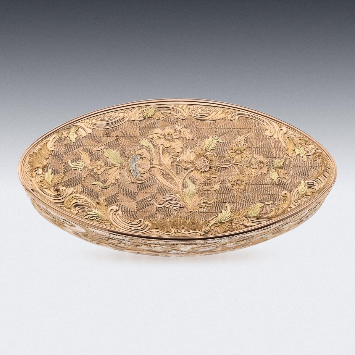 Antique 18th Century French Three-Colour 18K Gold Snuff Box c.1780 3