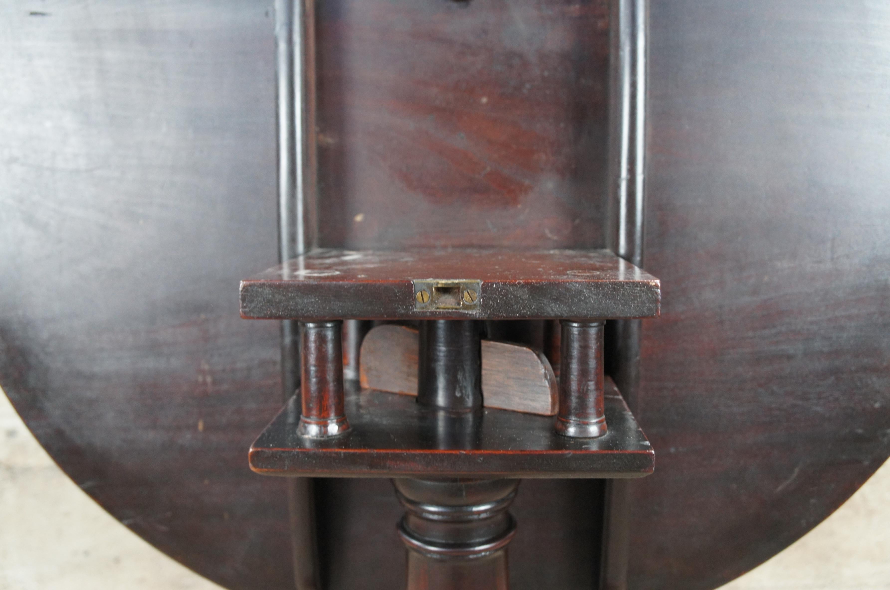 Antique 18th Century George II English Mahogany Tilt Top Birdcage Tea Table  For Sale 2
