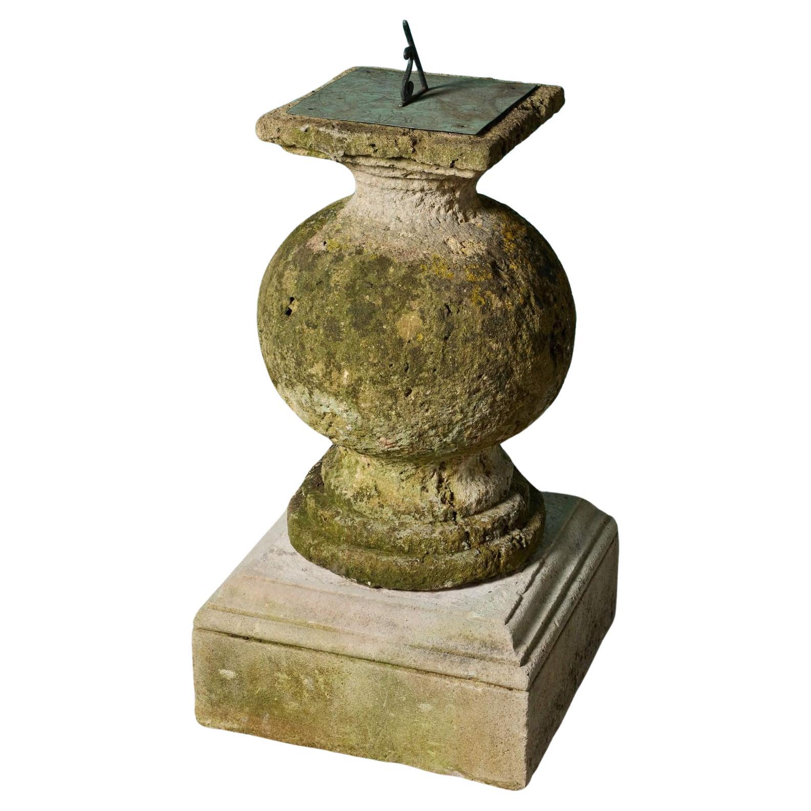 Antique 18th Century George II Limestone Sundial For Sale