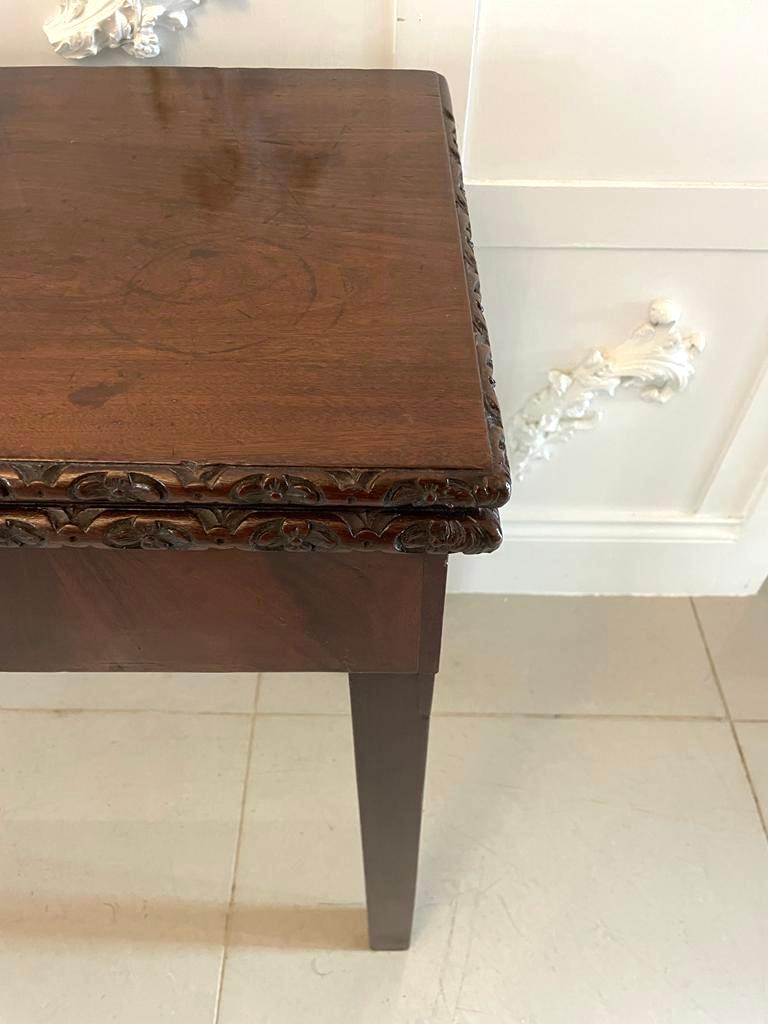 Other Antique 18th Century George III Chippendale Mahogany Carved Card/Side Table For Sale