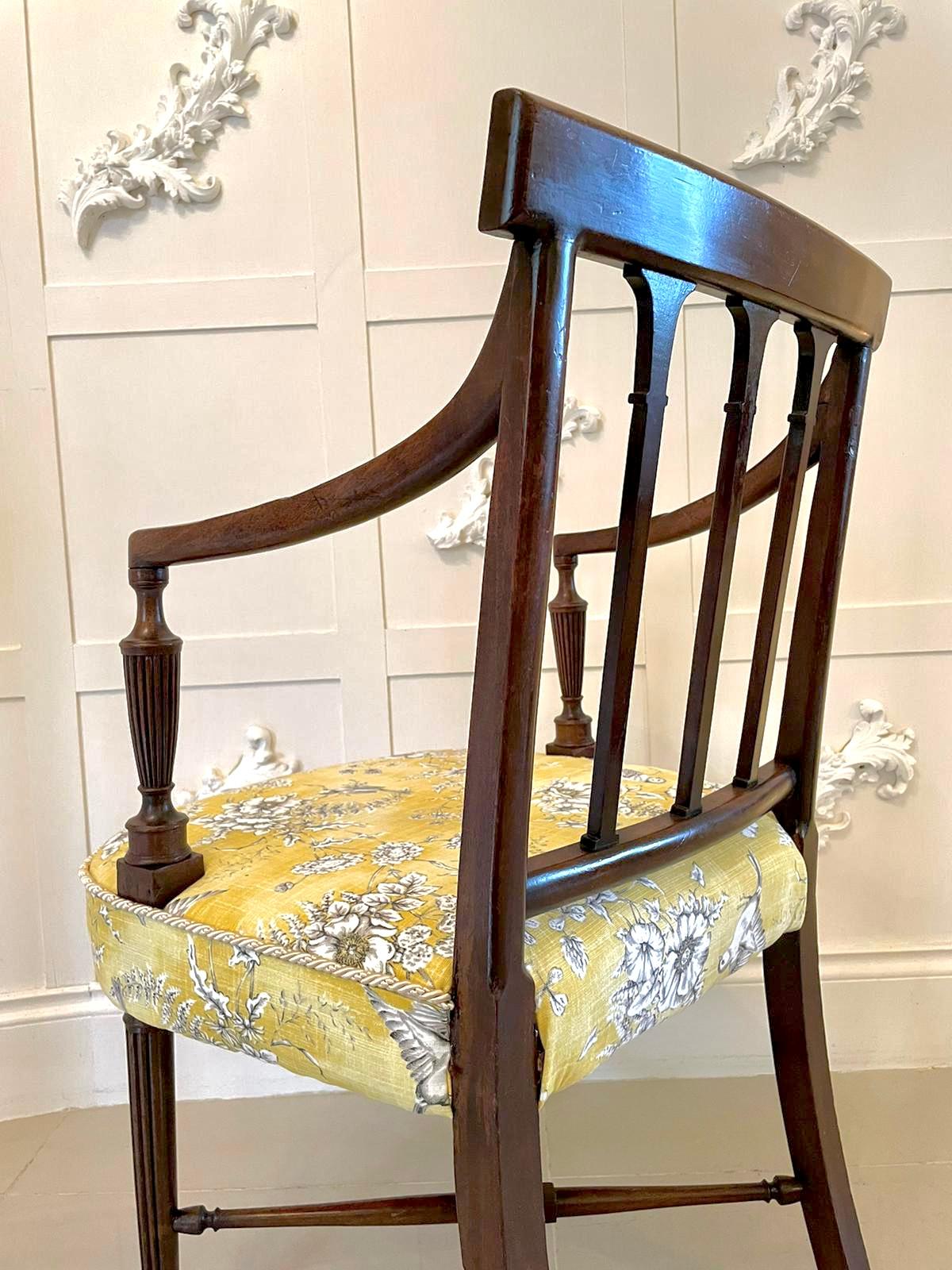 Antique 18th Century George III Mahogany Desk Chair 4