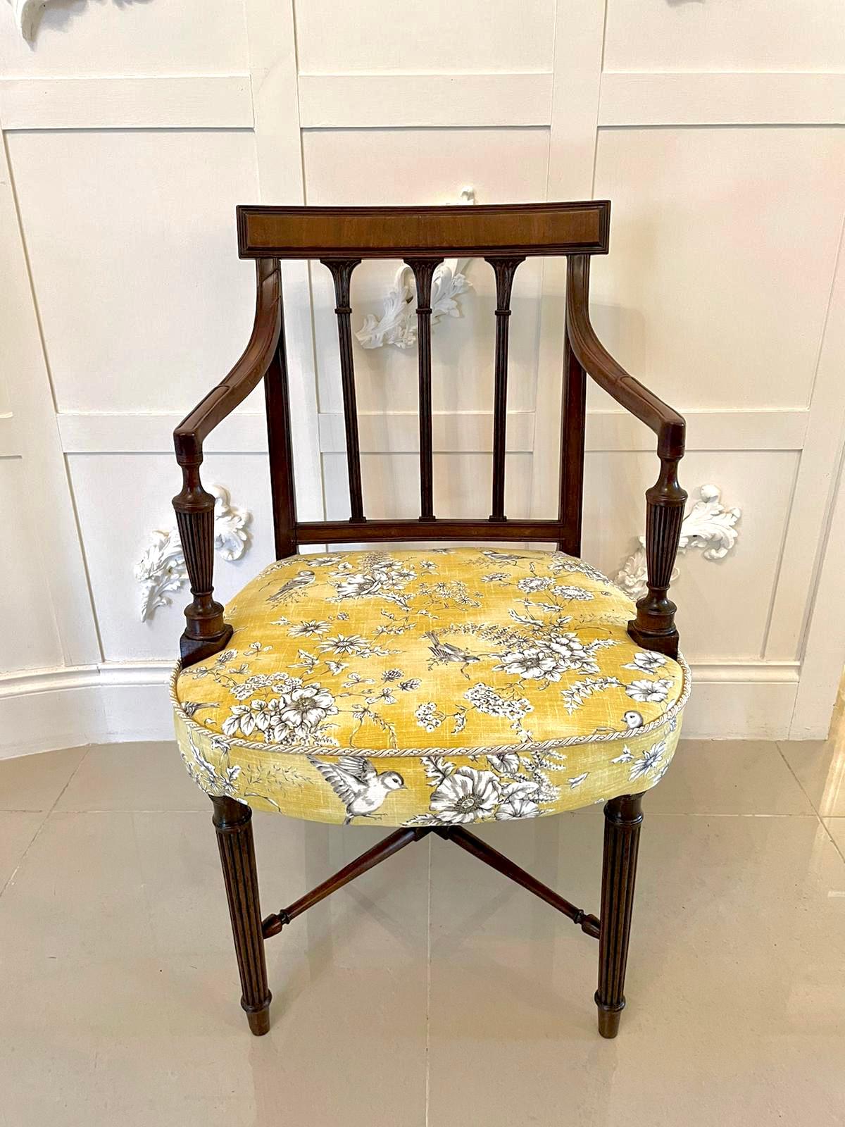 Antique 18th Century George III Mahogany Desk Chair 3