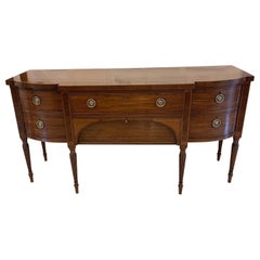 Antique 18th Century George III Quality Figured Mahogany Breakfront Sideboard