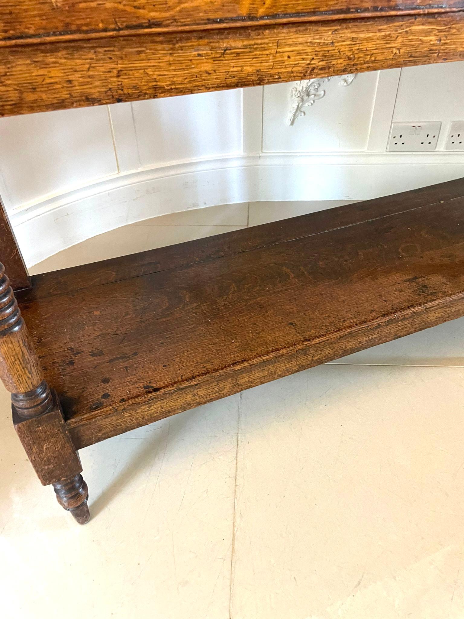 Antique 18th Century George III Quality Oak Dresser and Original Rack 10