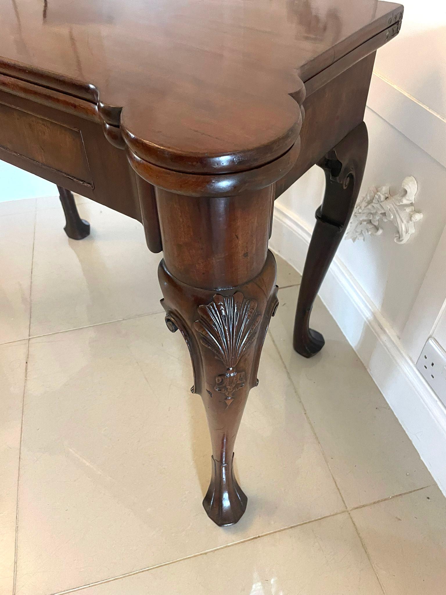 Antique 18th Century George lI Irish Chippendale Mahogany Card/Side Table For Sale 12