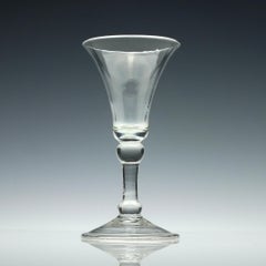 Antique 18th Century Georgian Balustroid Wine Glass, circa 1740