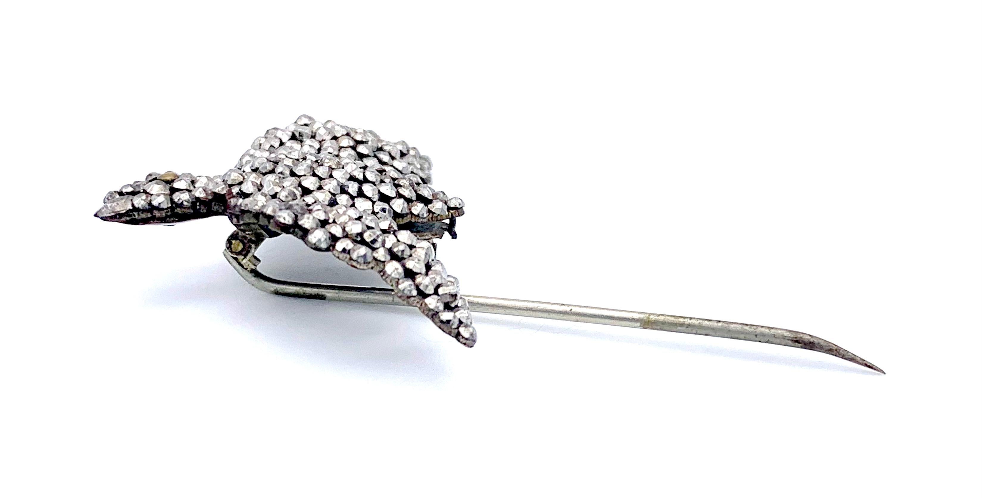 George III Antique 18th Century Georgian Bird Pin Stickpin Cut Steel For Sale