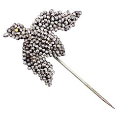 Antique 18th Century Georgian Bird Pin Stickpin Cut Steel