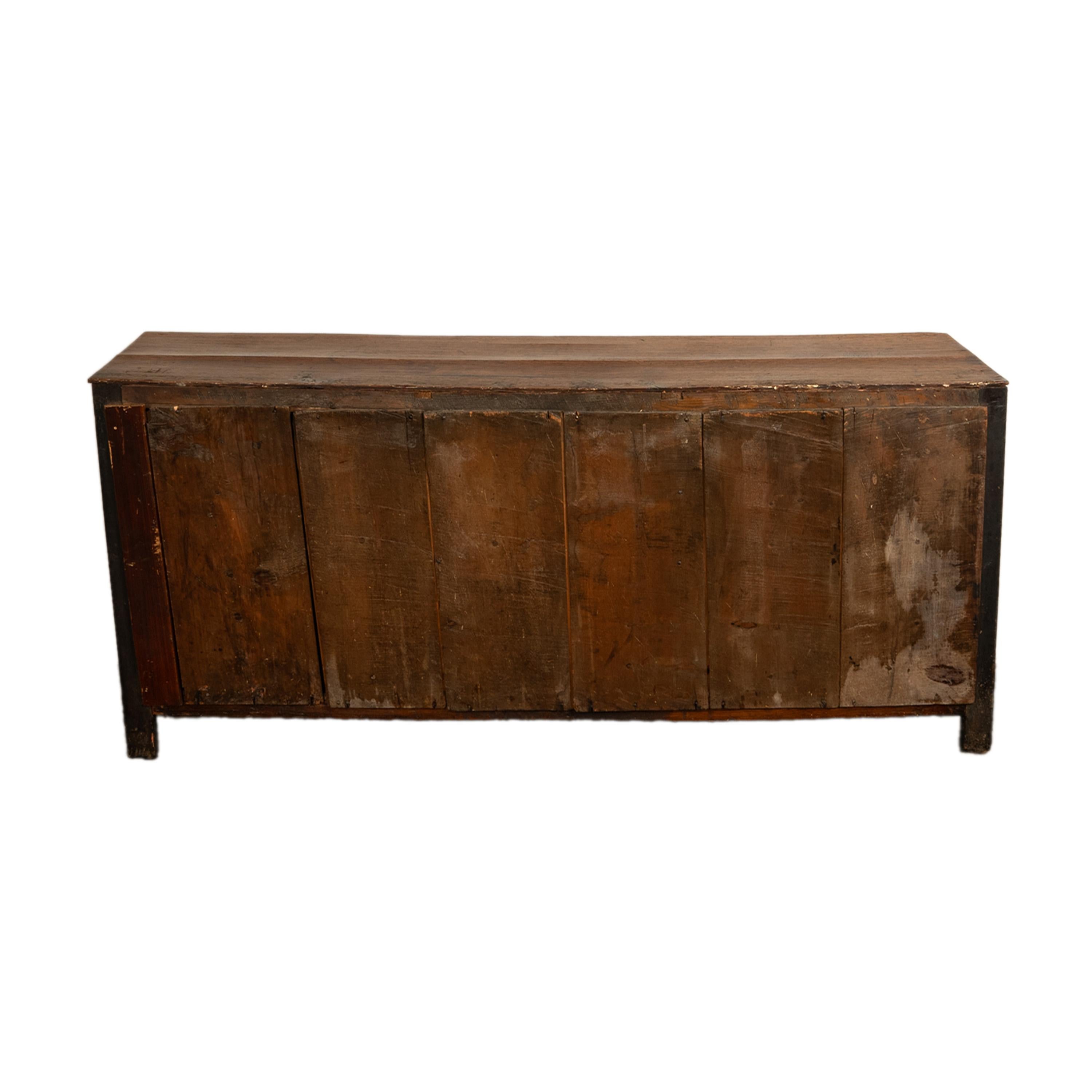Ancienne commode de style géorgien du 18ème siècle en chêne, 4 tiroirs, 1790 en vente 9