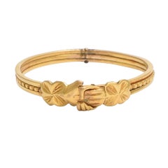Antique 18th Century Georgian Gimmel Fede Gold Ring