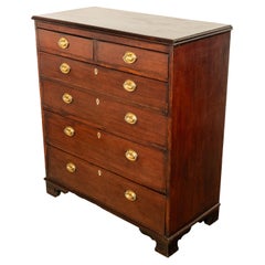 Antigua cómoda georgiana de caoba del siglo XVIII Pecho alto de seis cajones 1790