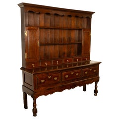 Antike georgische Eiche Welsh Dresser Tellerregal Server Sideboard 1780