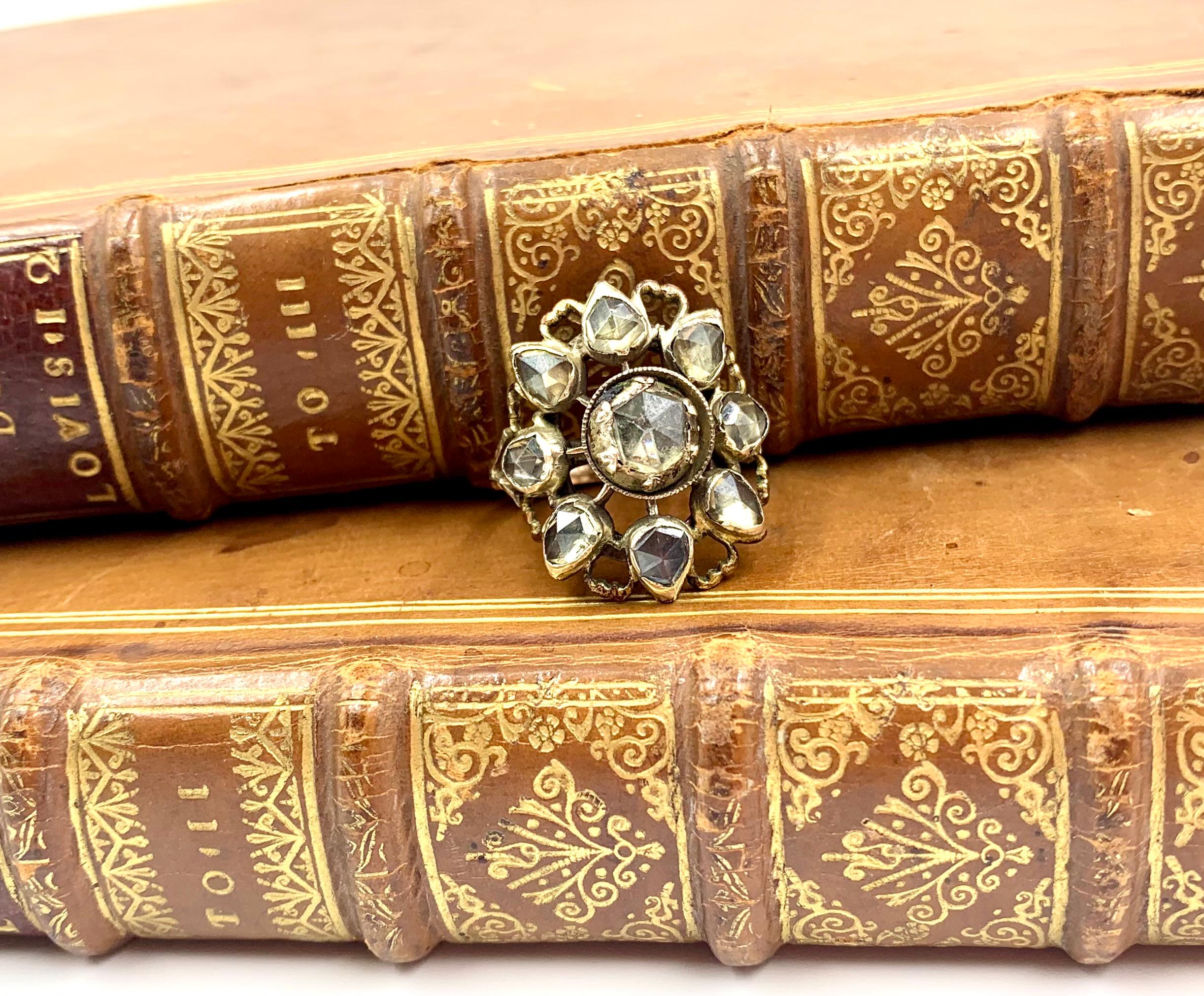Antiker georgianischer Verlobungsring aus 14 Karat Gold mit seltenem Herzmotiv aus dem 18. Jahrhundert im Angebot 6