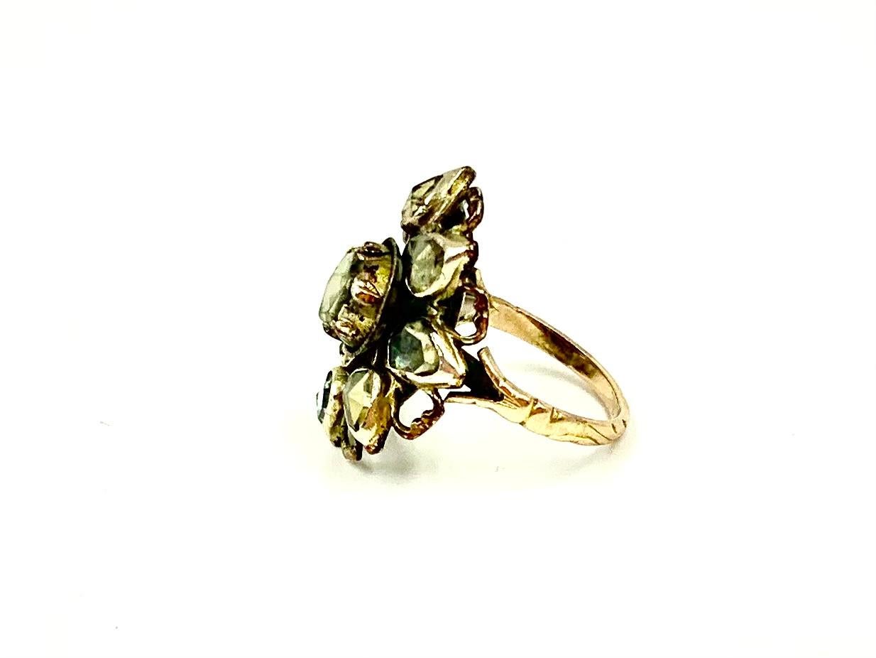 Antiker georgianischer Verlobungsring aus 14 Karat Gold mit seltenem Herzmotiv aus dem 18. Jahrhundert für Damen oder Herren im Angebot
