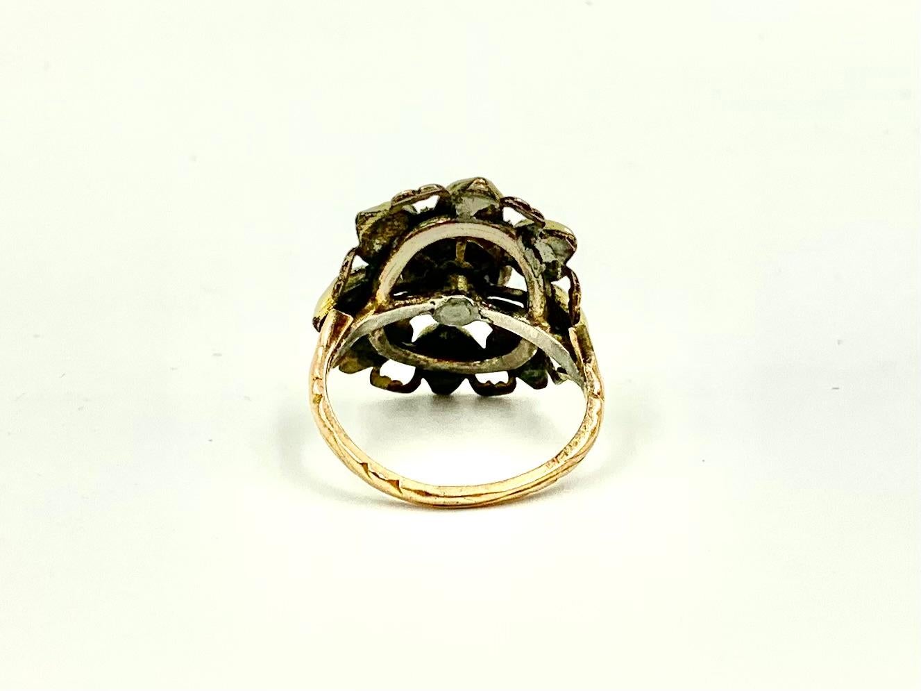 Antiker georgianischer Verlobungsring aus 14 Karat Gold mit seltenem Herzmotiv aus dem 18. Jahrhundert im Angebot 2