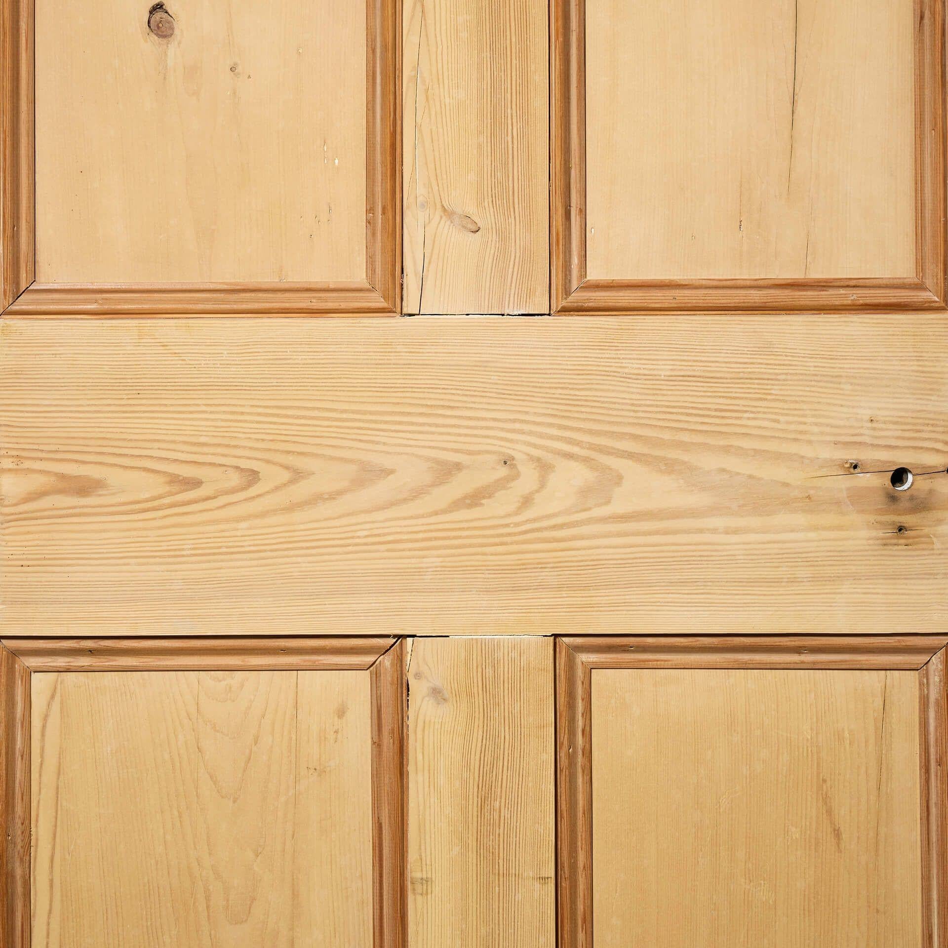 English Antique 18th Century Georgian Stripped Pine Door For Sale