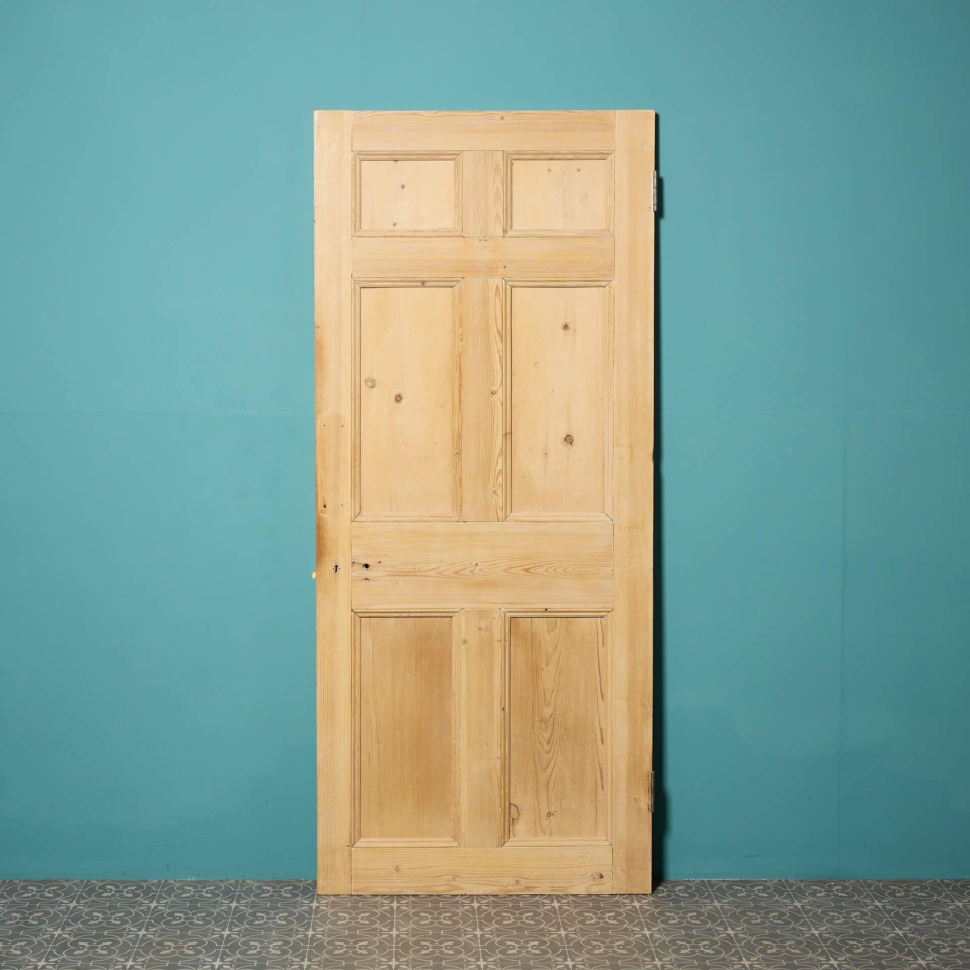 Antique 18th Century Georgian Stripped Pine Door In Fair Condition For Sale In Wormelow, Herefordshire