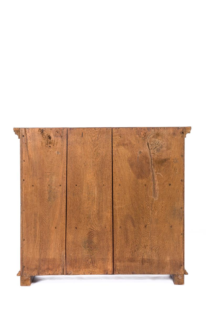 Antique 18th-Century German Honey Color Oak Two-Door Hall Cabinet 10