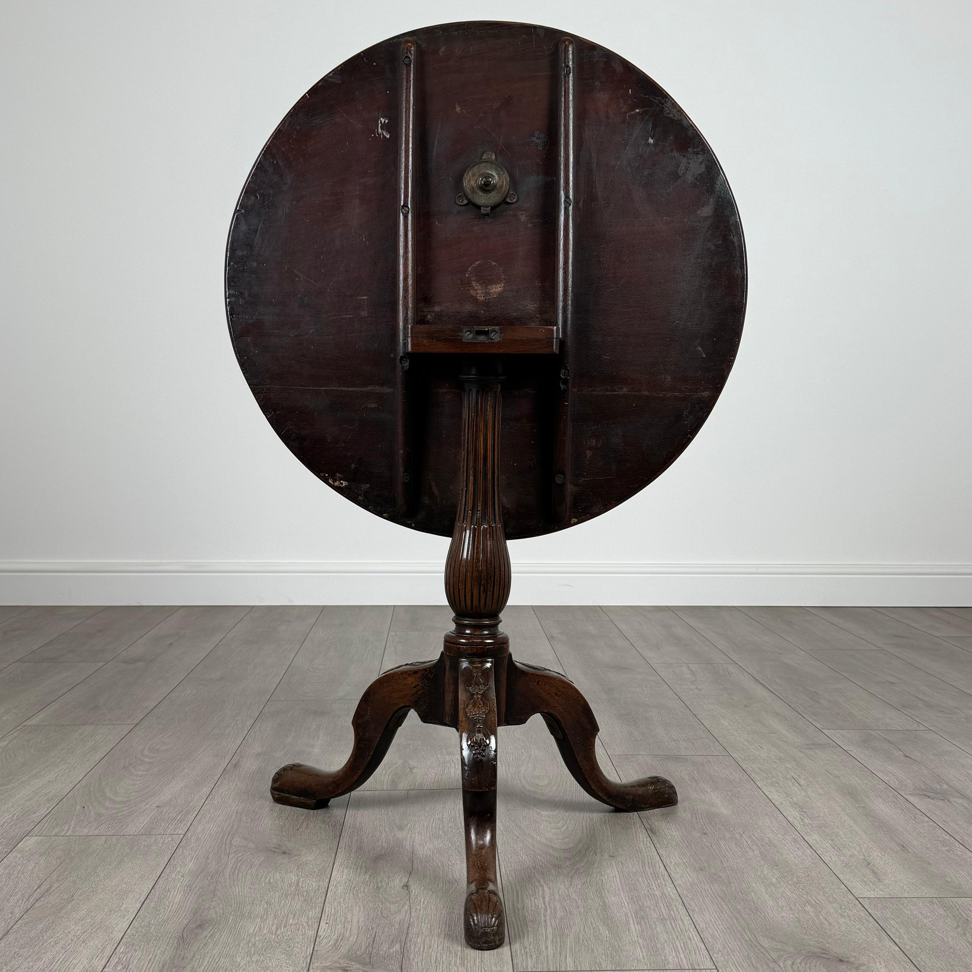 Antique 18th Century Good Quality Circular Table In Mahogany ( REF AF-3647 ) In Good Condition For Sale In Ledbury, GB