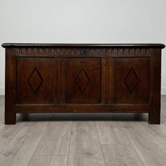 Antique 18th Century Good Quality Coffer In Oak ( REF AF-3518 )