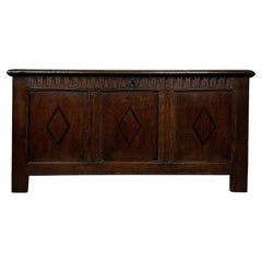 Antique coffre en chêne de bonne qualité du 18ème siècle ( REF AF-3518 )