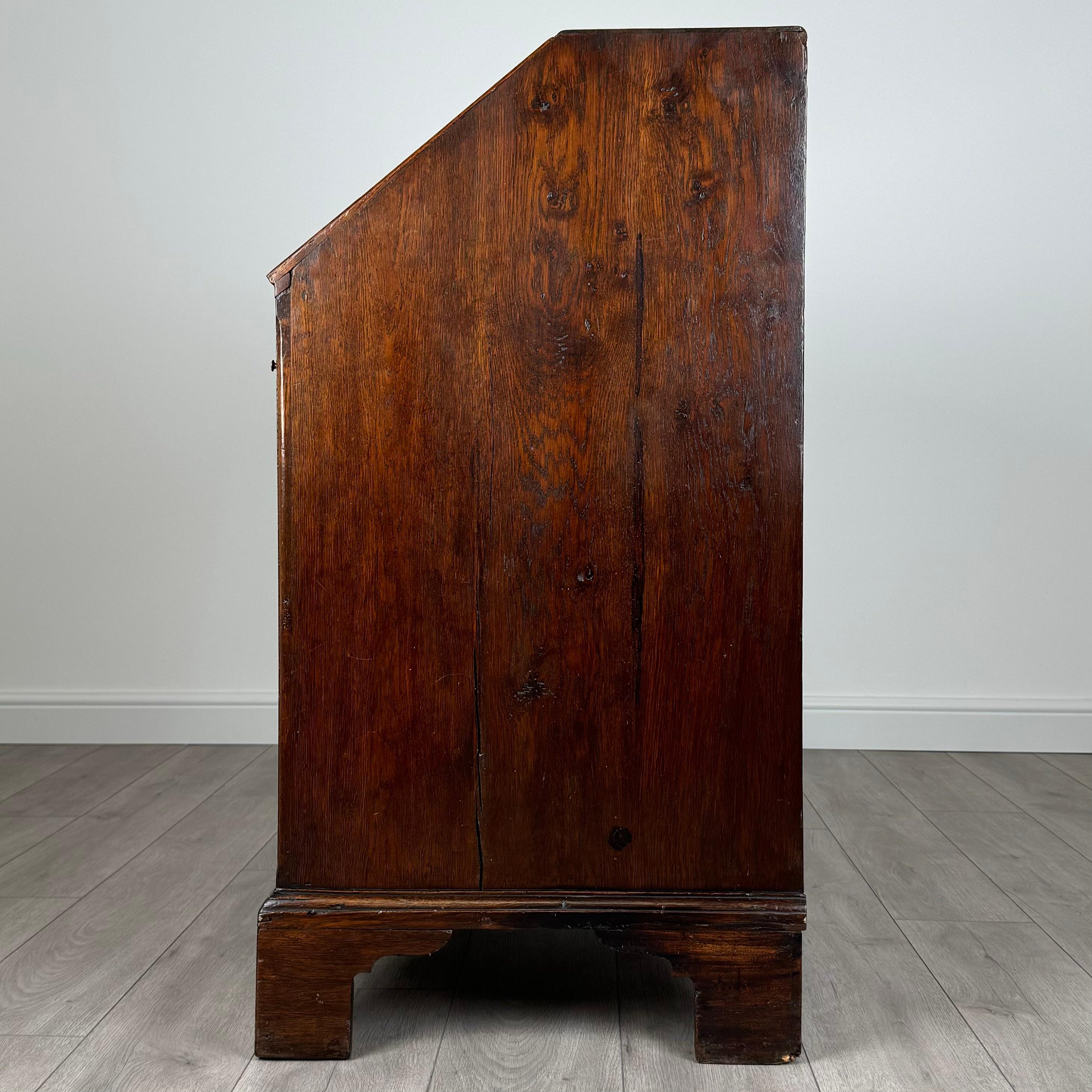 Antique 18th Century Great Quality Bureau In Oak ( REF AF-3519 ) In Good Condition For Sale In Ledbury, GB