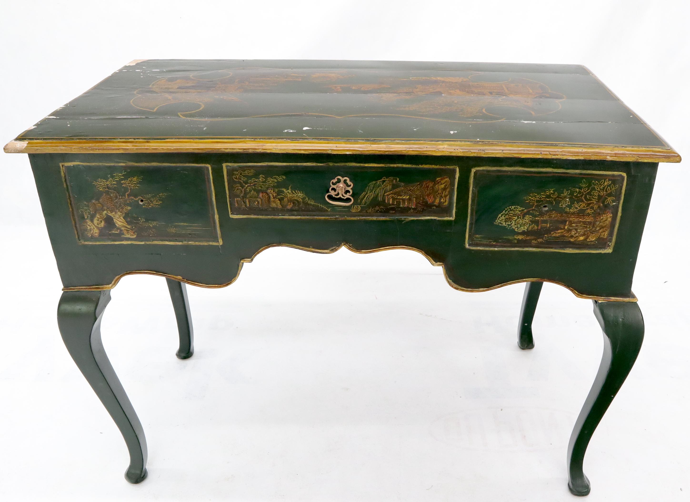 Antique 18th Century Hand Decorated Chinoiserie Desk 8