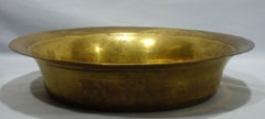 Antique 18th Century Heavy Hand Hammered British Brass Basin, BS#02