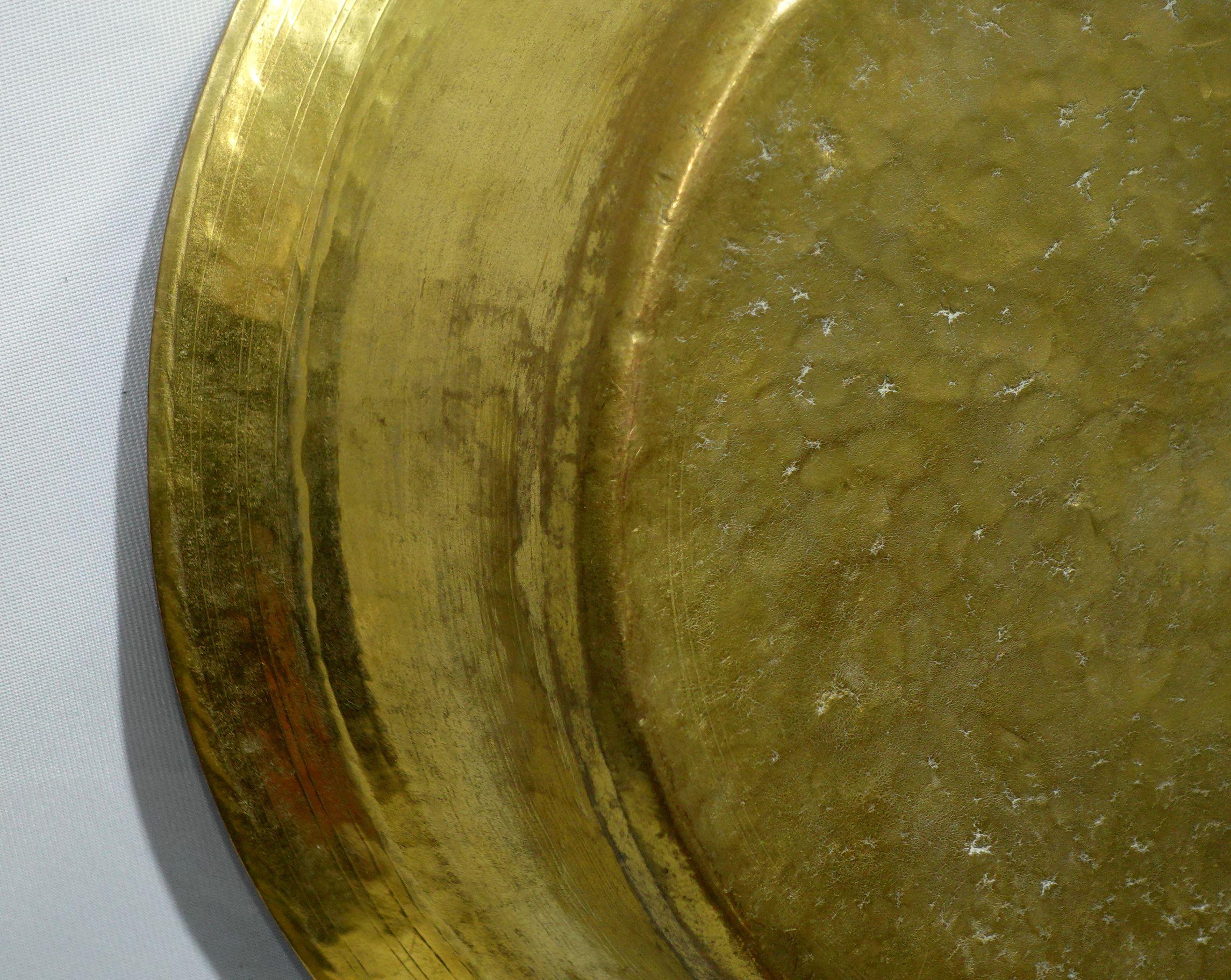 Antique 18th Century Heavy Hand Hammered British Brass Basin, BS#02 For Sale 3