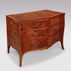 Antique 18th Century Hepplewhite Mahogany serpentine Chest.