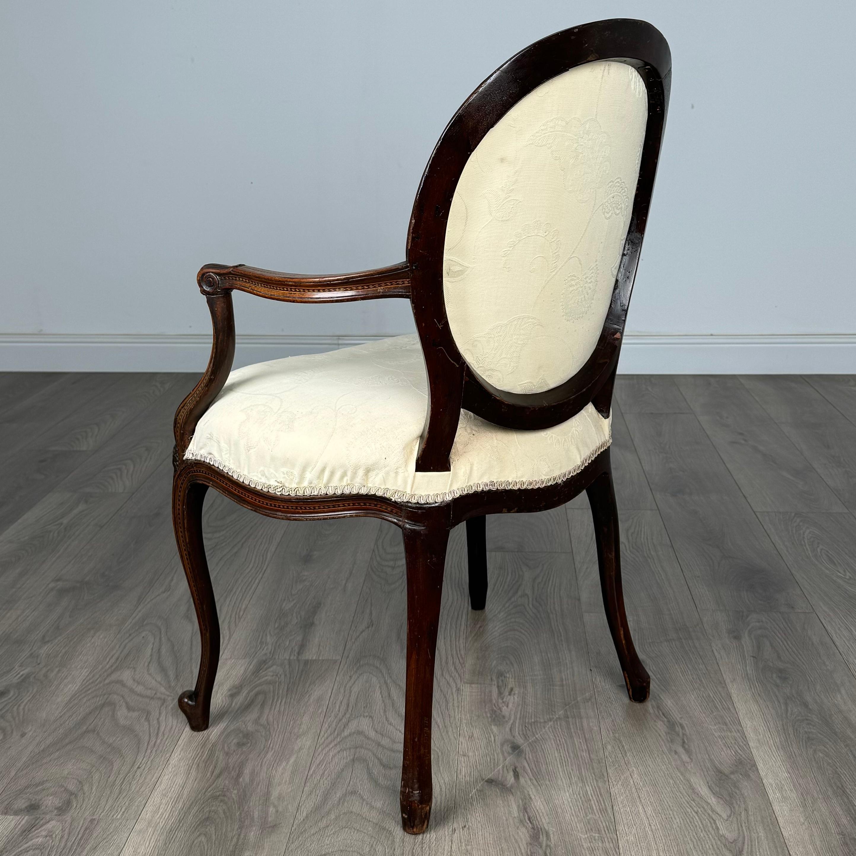 Fauteuil Hepplewhite ancien du 18ème siècle en acajou (REF AF-3293) Bon état - En vente à Ledbury, GB