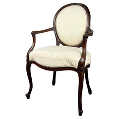 Antica poltrona aperta Hepplewhite del XVIII secolo in mogano ( REF AFS-3293 )