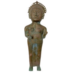 Antique 18th Century Hindu Bronze Deity Ardhanarishvara Sculpture