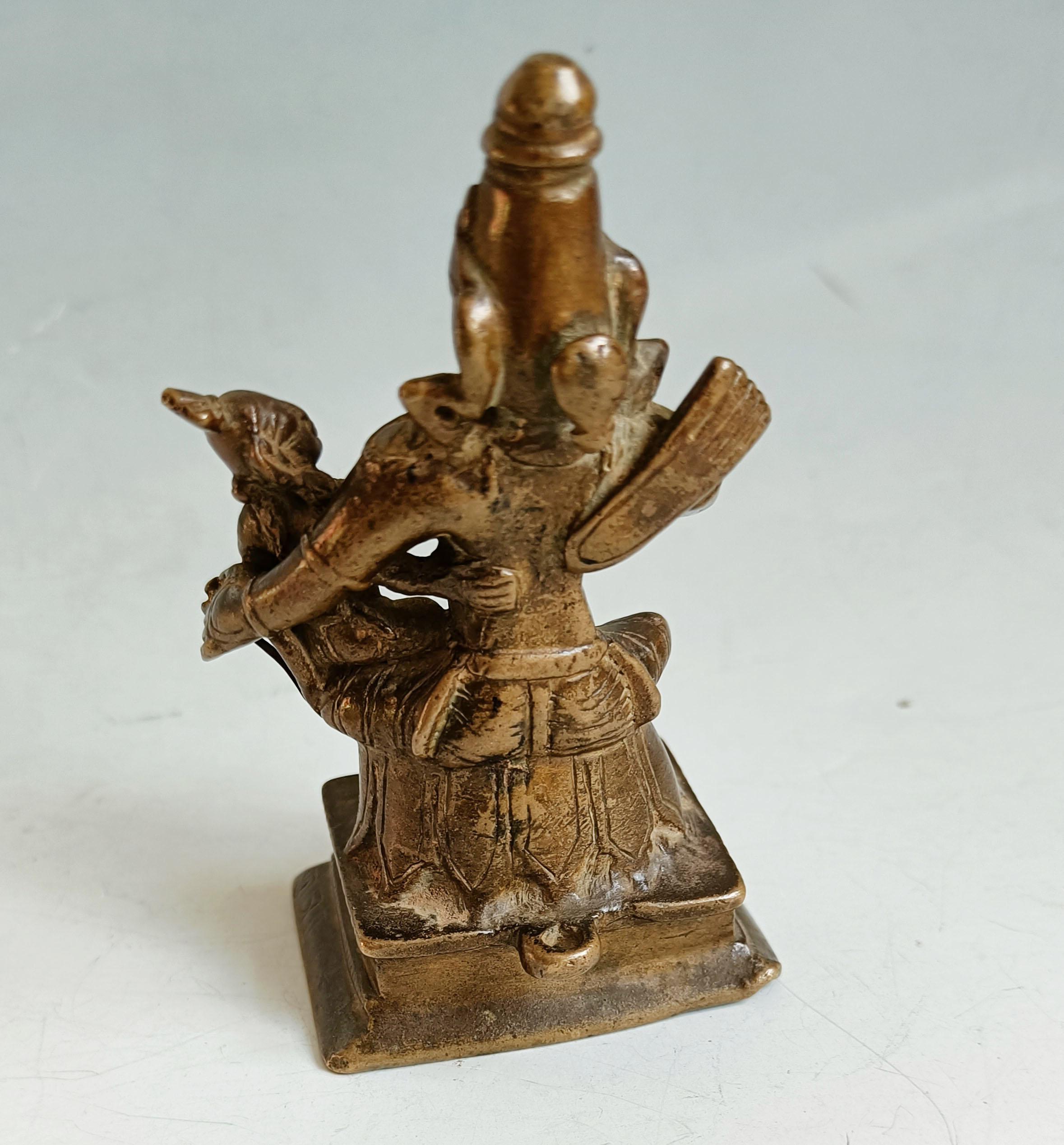 Fait main Bronze hindou ancien du 18e siècle Rama et Sita - South Asian Art en vente