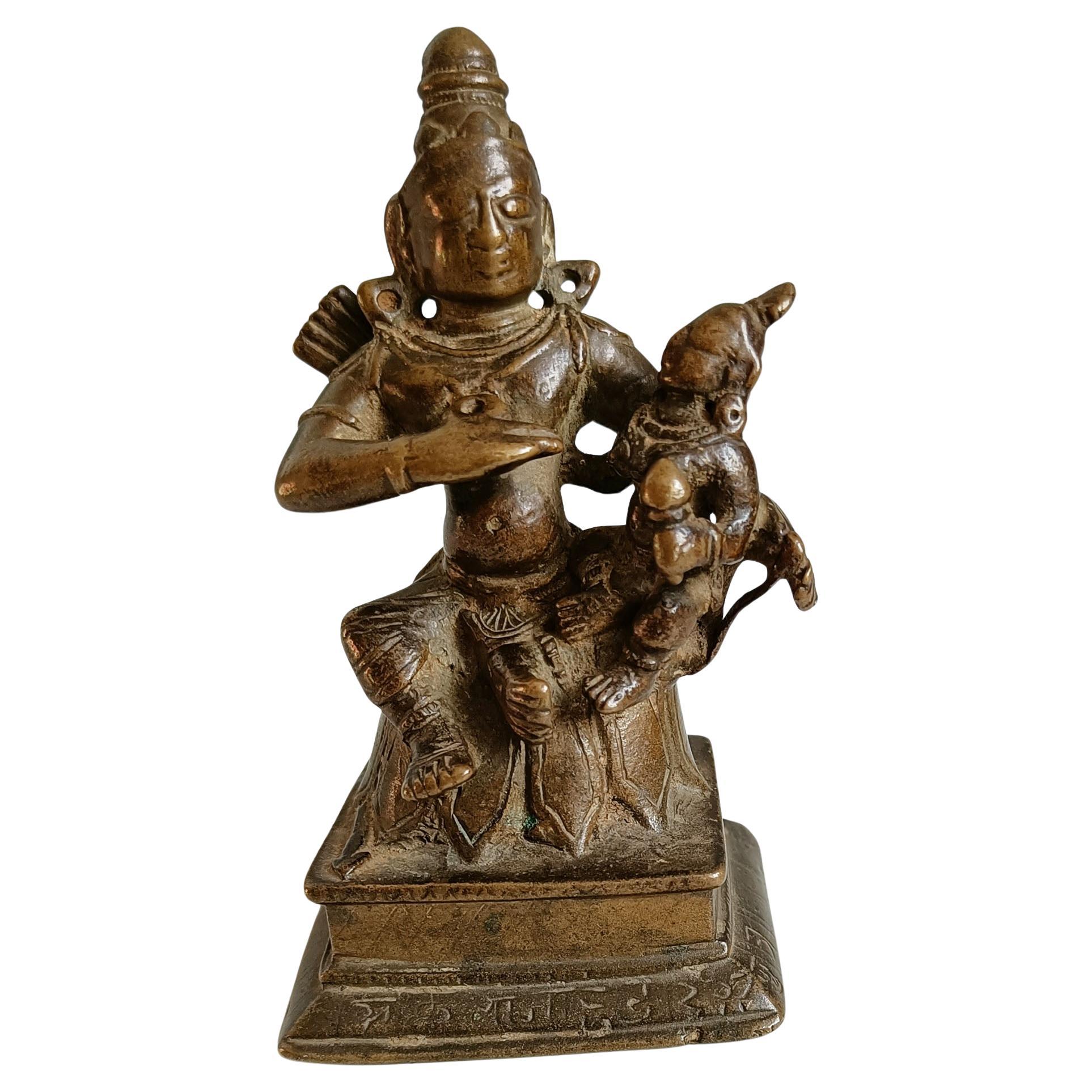 Antike indische Hindu-Bronze Rama und Sita aus dem 18. Jahrhundert - South Asian Art