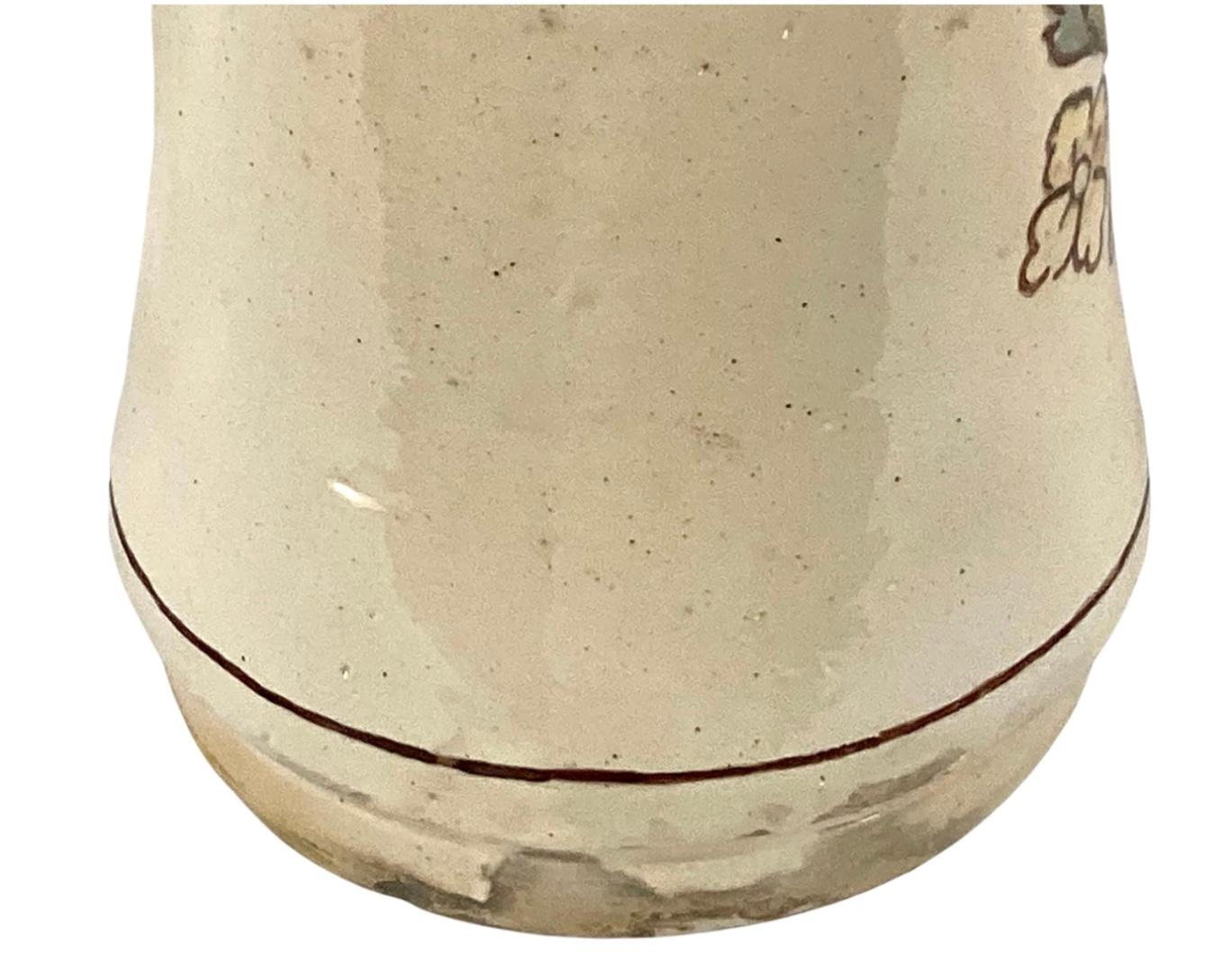 Antique 18th Century Italian Ceramic Apothecary Jar In Good Condition For Sale In Bradenton, FL
