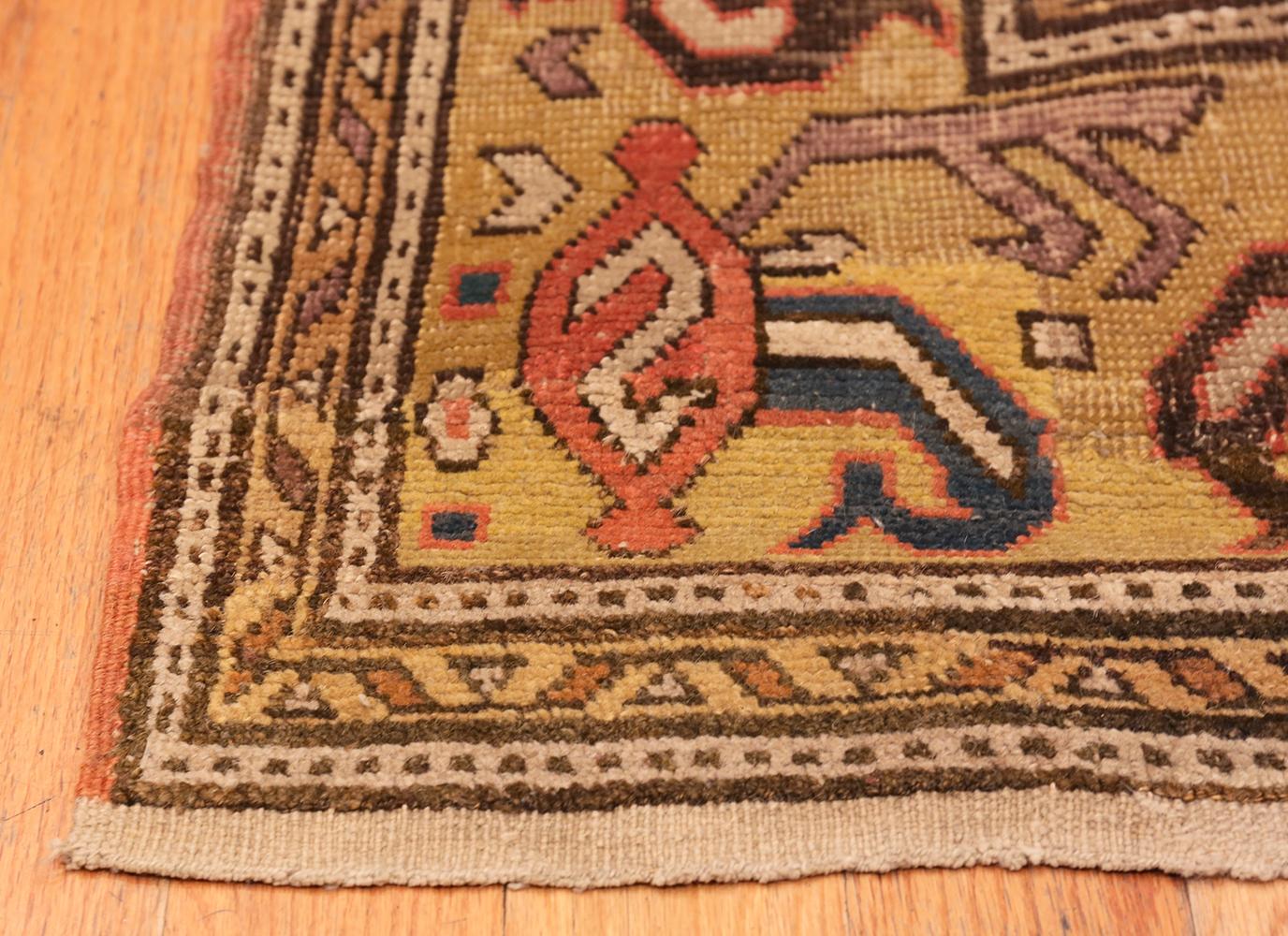 Antique 18th Century Karabagh Rug. Size: 9 ft x 19 ft 6 in (2.74 m x 5.94 m) In Excellent Condition In New York, NY
