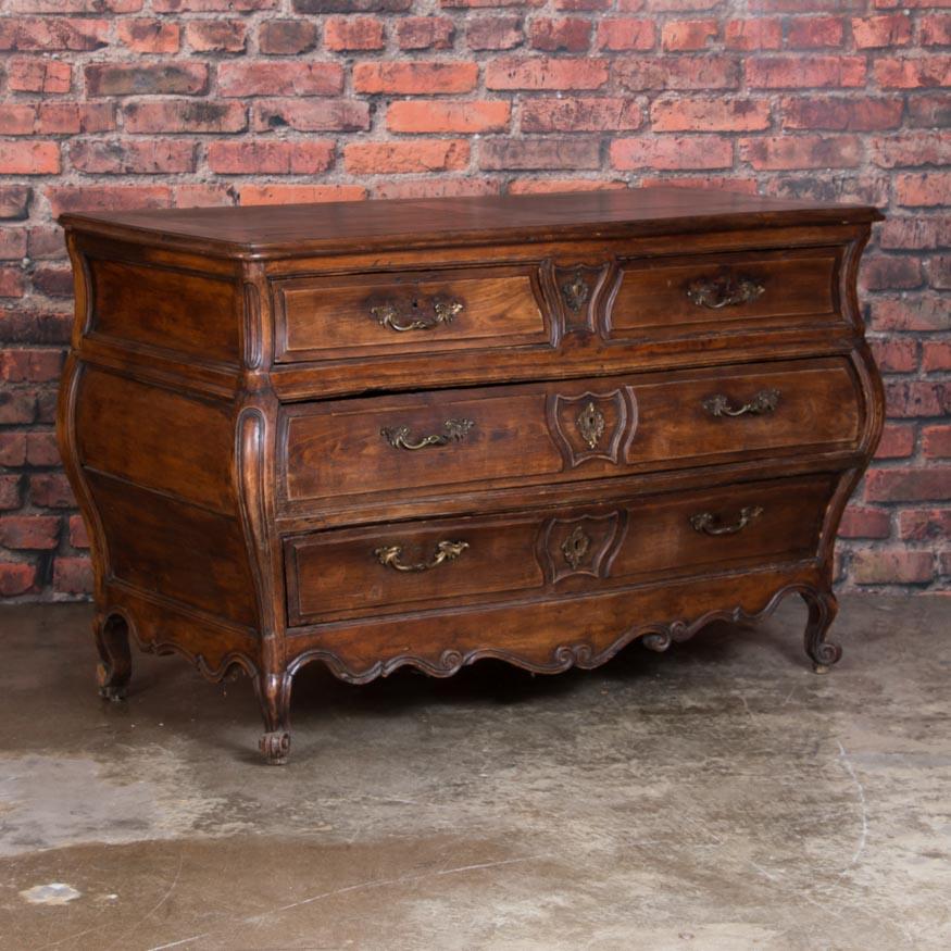 Wood Antique 18th Century Large French Chestnut Chest of Drawers