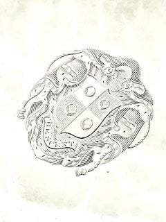 Antico boccale armoriale in argento sterling George Large del XVIII secolo, 1806