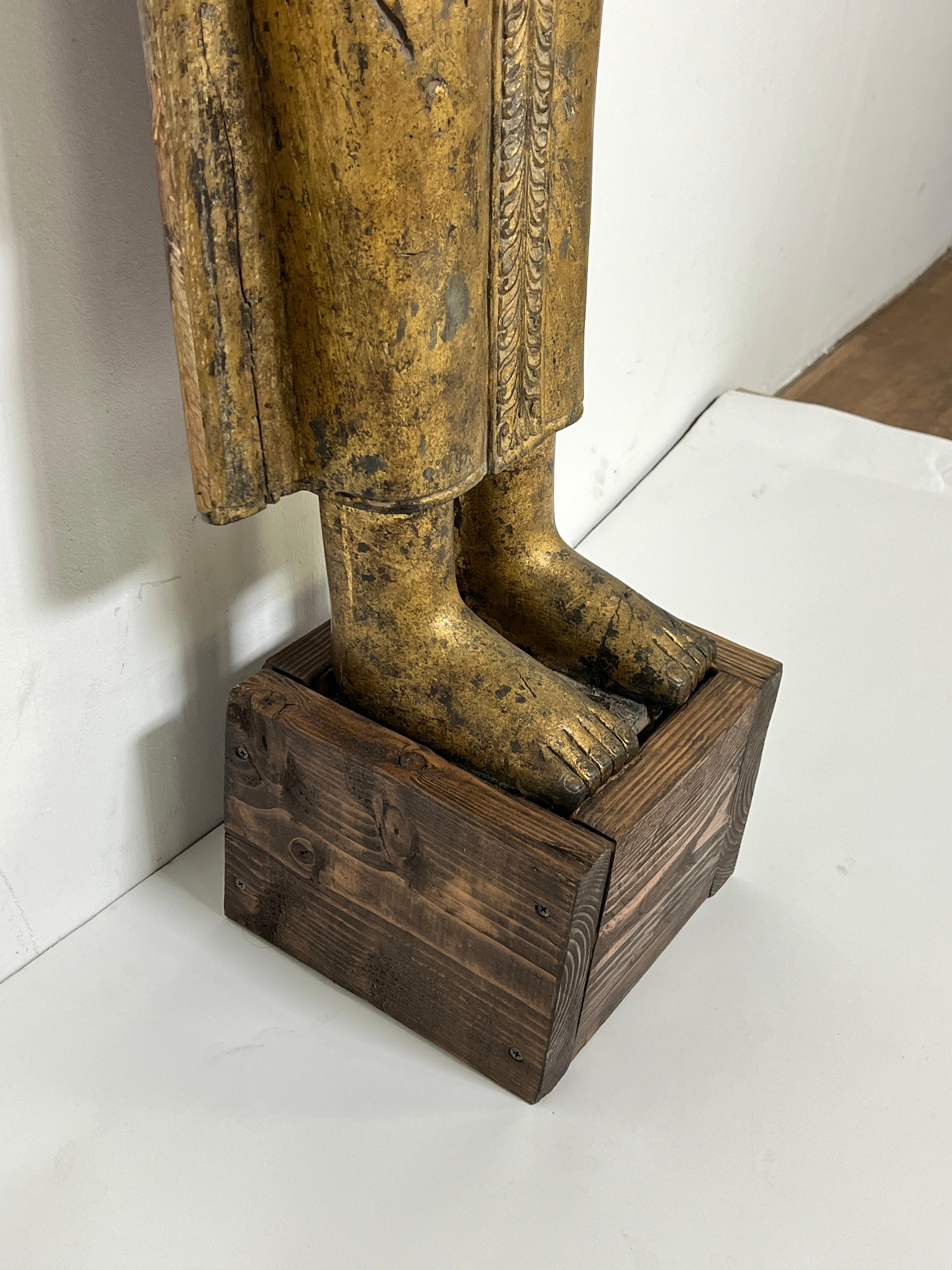 Antike 18. Jahrhundert späten Ayutthaya Periode Siamese Buddha im Angebot 4
