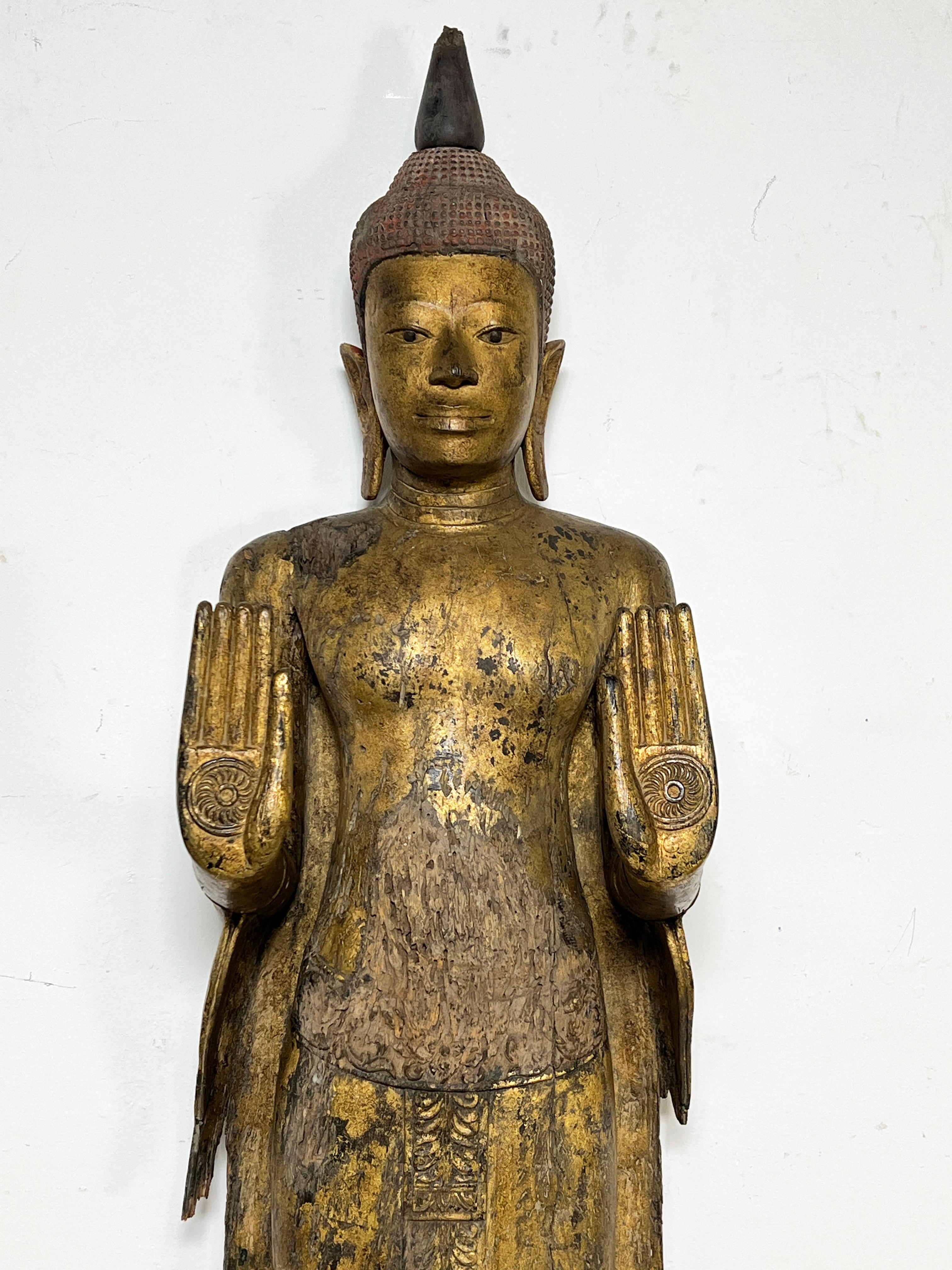 Antike 18. Jahrhundert späten Ayutthaya Periode Siamese Buddha im Angebot 6