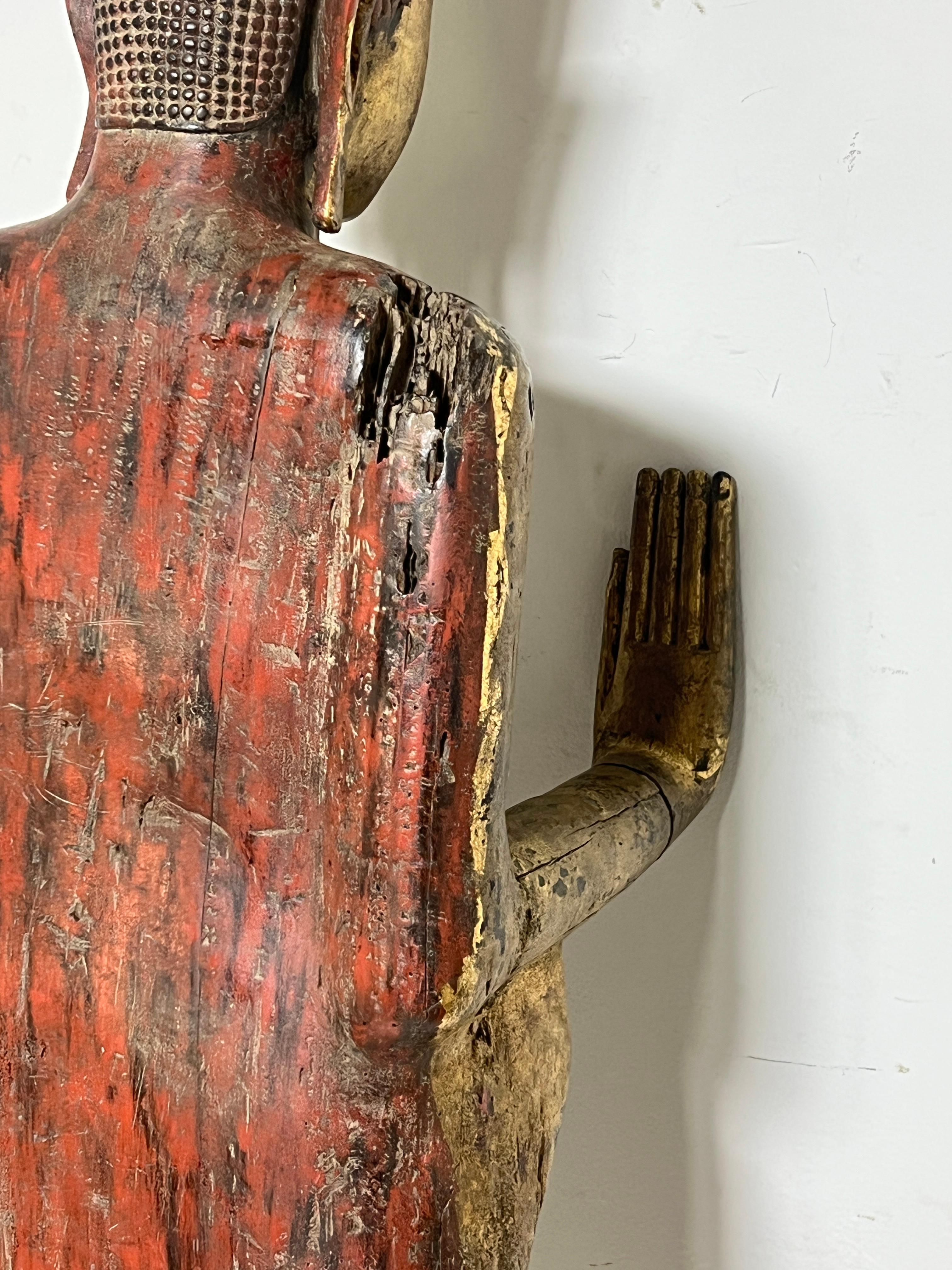 Antike 18. Jahrhundert späten Ayutthaya Periode Siamese Buddha im Angebot 11