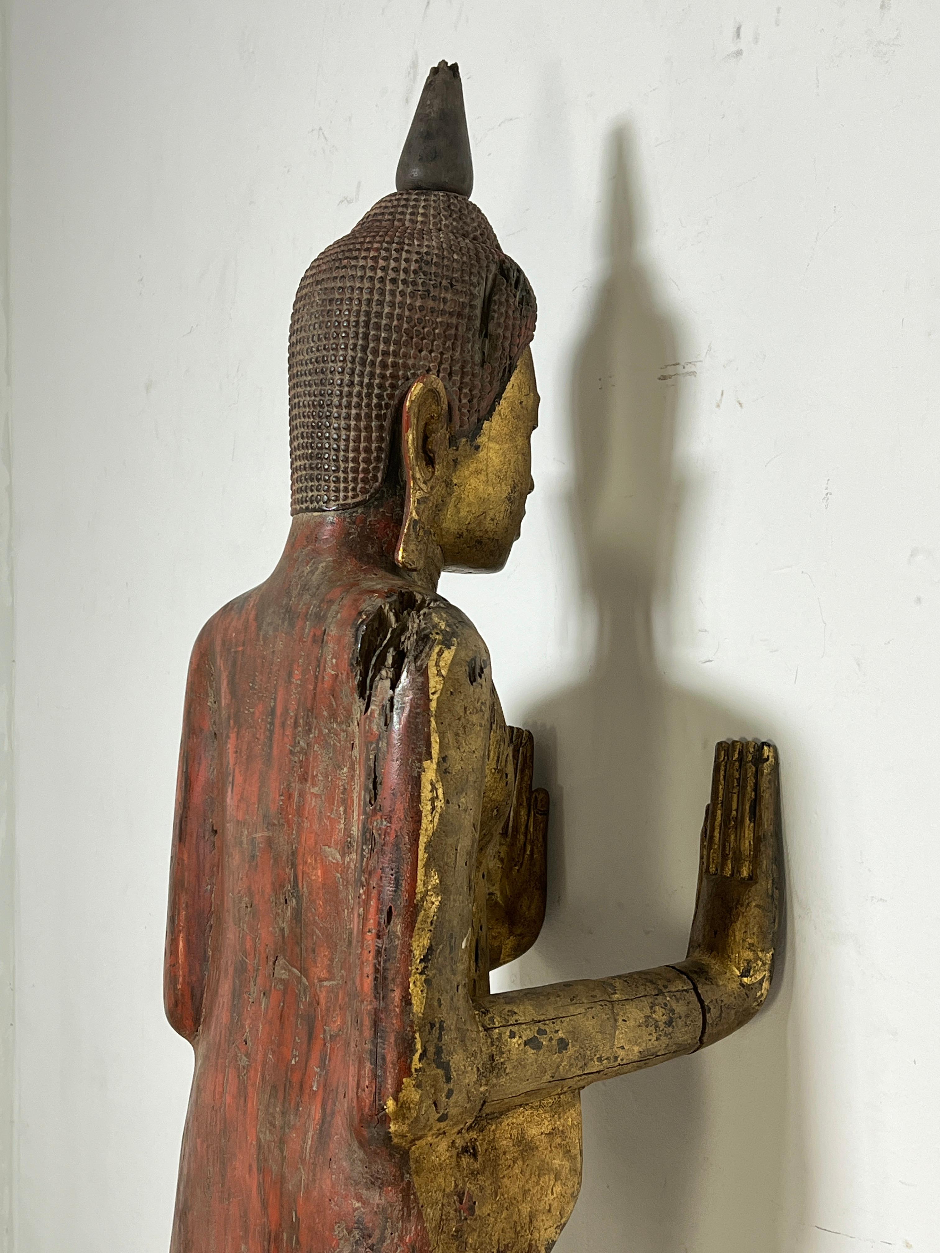 Antike 18. Jahrhundert späten Ayutthaya Periode Siamese Buddha im Angebot 13