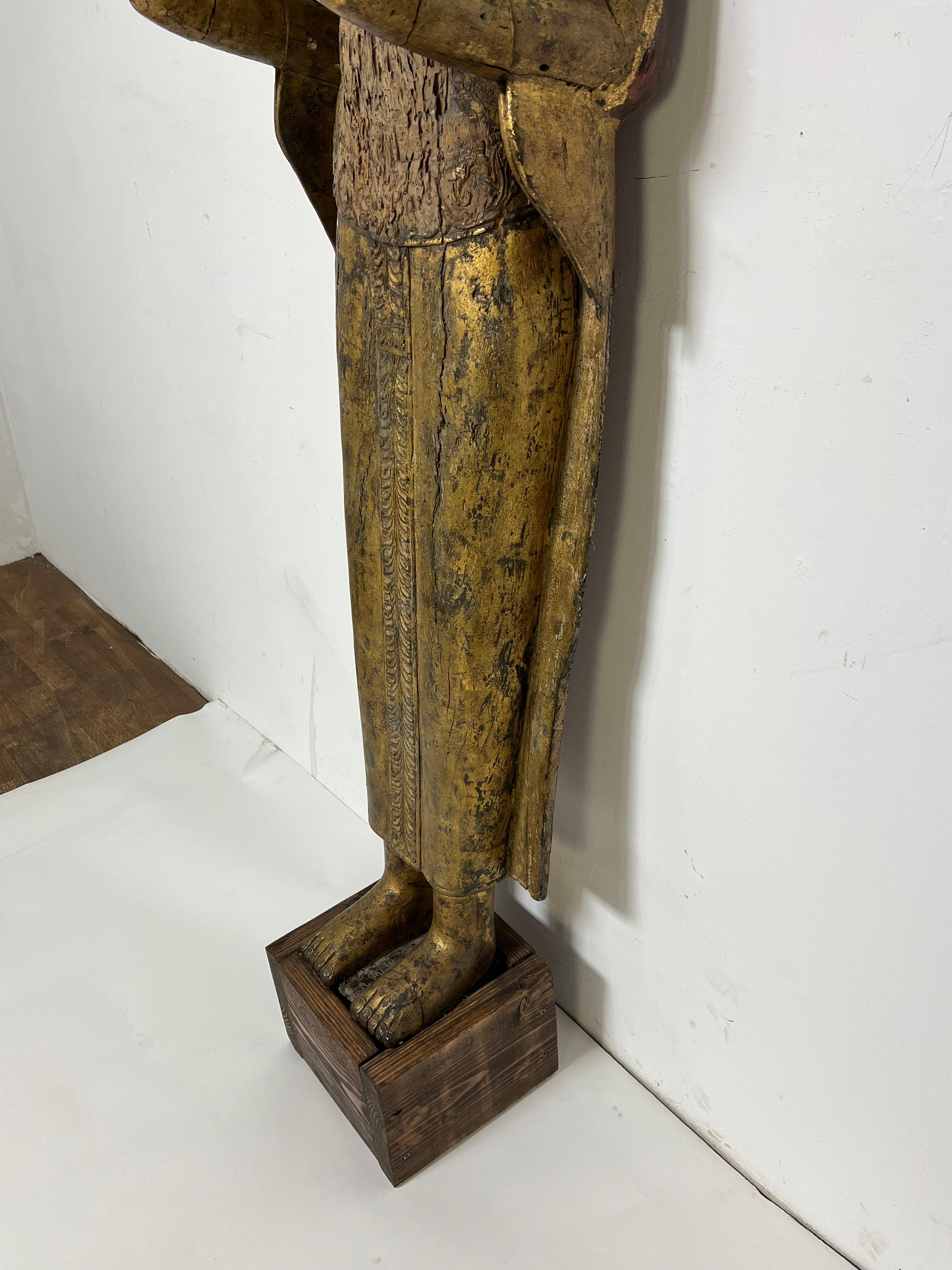 Antike 18. Jahrhundert späten Ayutthaya Periode Siamese Buddha im Zustand „Relativ gut“ im Angebot in Peabody, MA