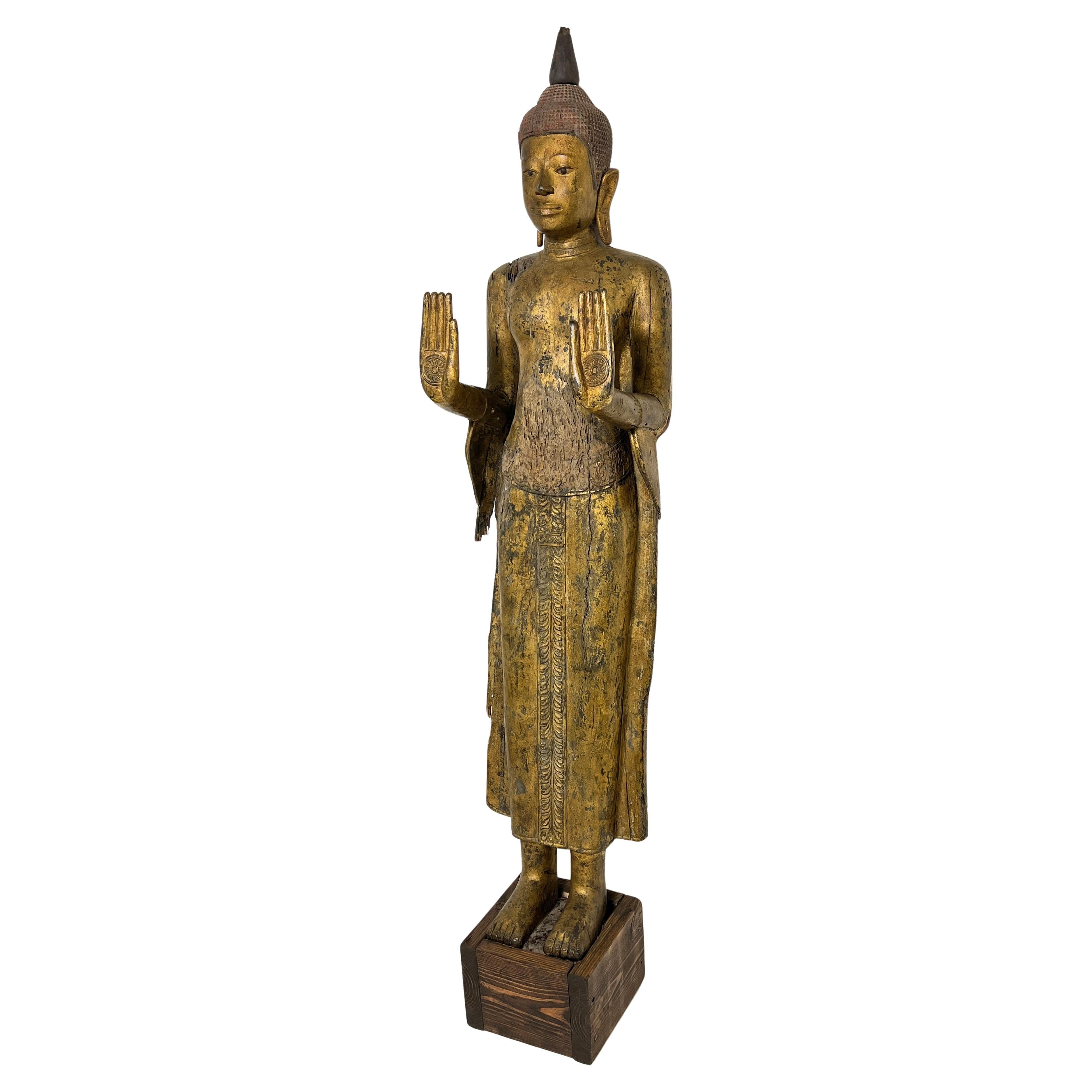 Antike 18. Jahrhundert späten Ayutthaya Periode Siamese Buddha im Angebot